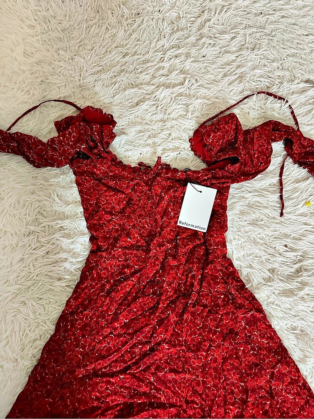 Reformation Remi Dress Floral Mini Dress in Red Size XS